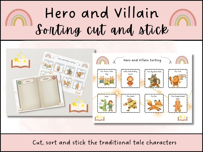 Hero & Villain Sorting EYFS Activity