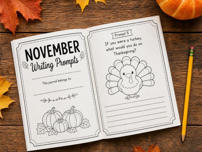 Autumn & Gratitude Writing Prompts