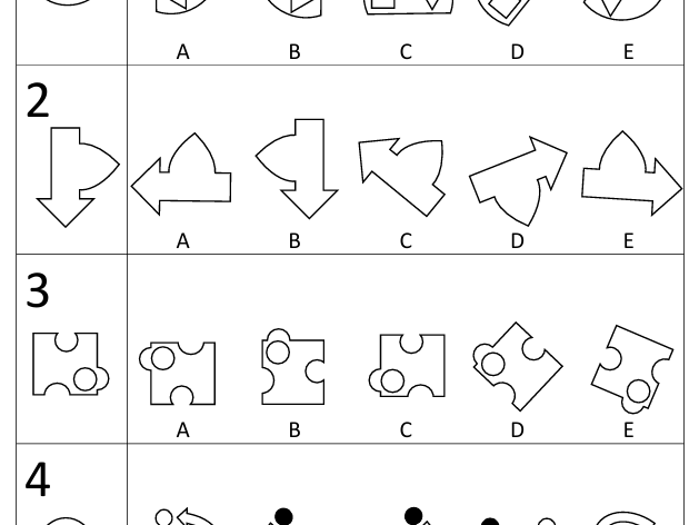 Rotations for 11 plus - Spatial Reasoning