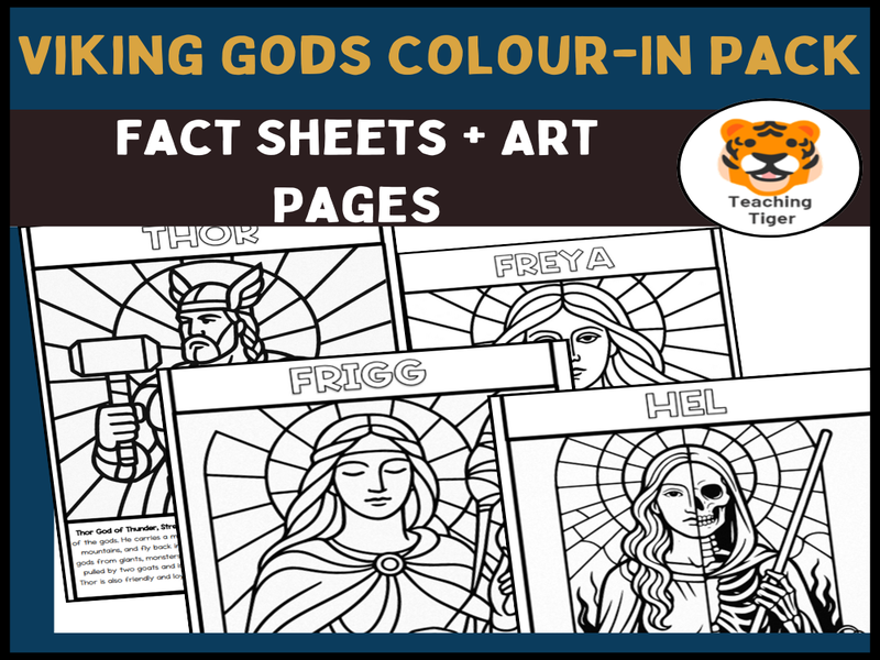 Viking Gods Colouring Pages | KS2–KS3 History & Mythology | Norse Gods Colour-In Pack with Fact Boxe