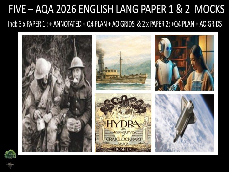 FIVE - AQA PAPER 1 & 2 | 2026 FULL MOCKS | ANNOTATED | Q4 PLAN | AO GRIDS