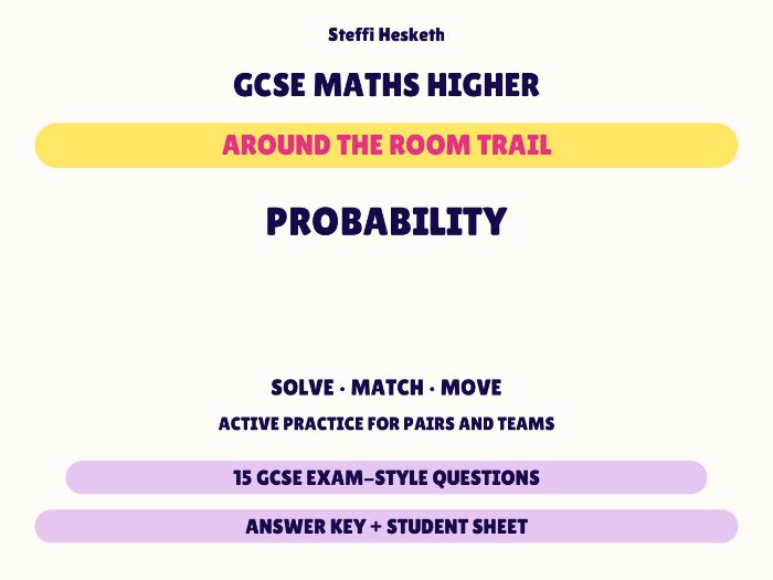 GCSE Higher Maths Probability | Around the Room Trail