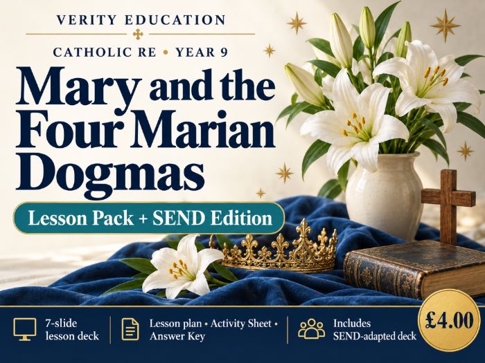 Catholic RE Y9: Mary and the Four Marian Dogmas | Lesson Pack + SEND