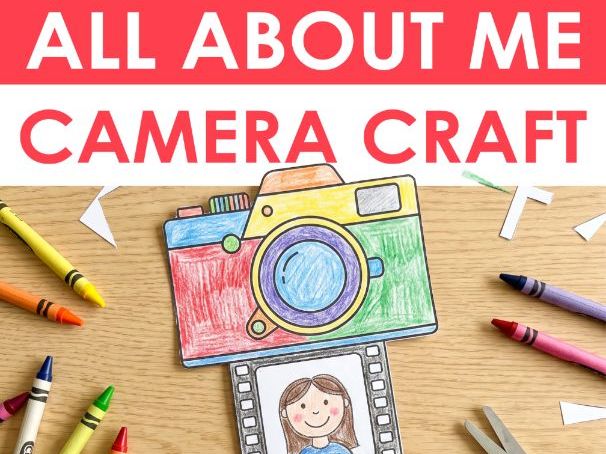 All About Me Camera Craft & Bulletin Board Kit | Back to School Activity