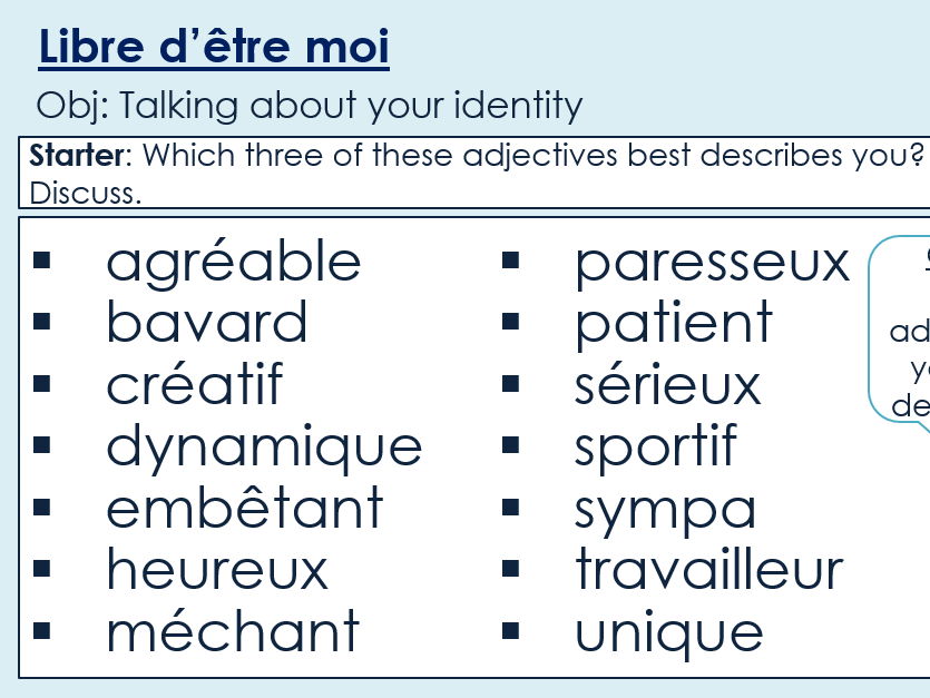 NEW 2026 GCSE French. Higher/ Rouge. Module 2: Zone de culture. Libre d’être moi