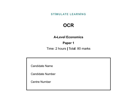 OCR A-Level Economics Papers 1–3 Set