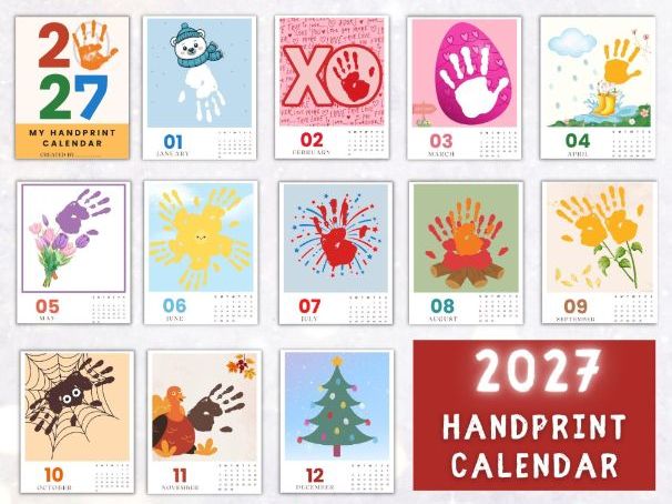 Handprint Calendar 2027