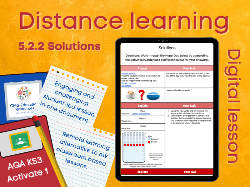 5a Matter Distance learning bundle (AQA KS3 Activate 1) Teaching