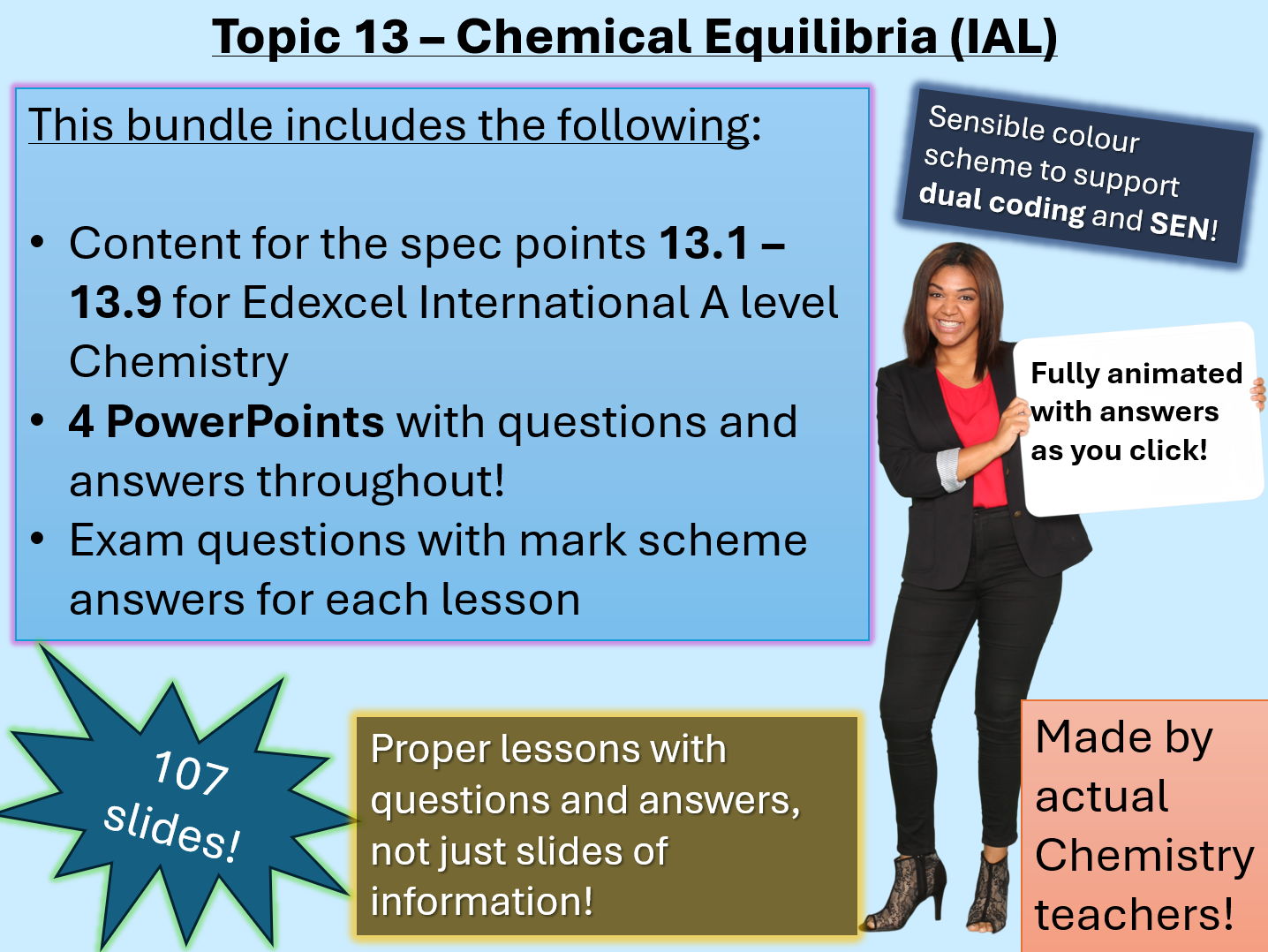 Edexcel International A level Chemistry - lessons with questions and answers | Topic 13 | Chemical Equilibria