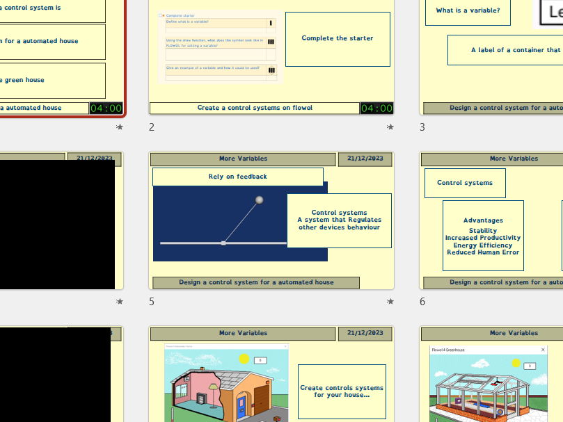 KS3 FLOWOL: Lesson 6 – Advanced Variables & Home Automation (Control Systems)