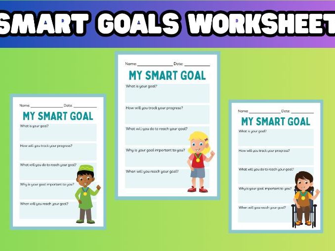 Student-Friendly SMART Goals Planning Worksheet & Template (PSHE/Character Education)