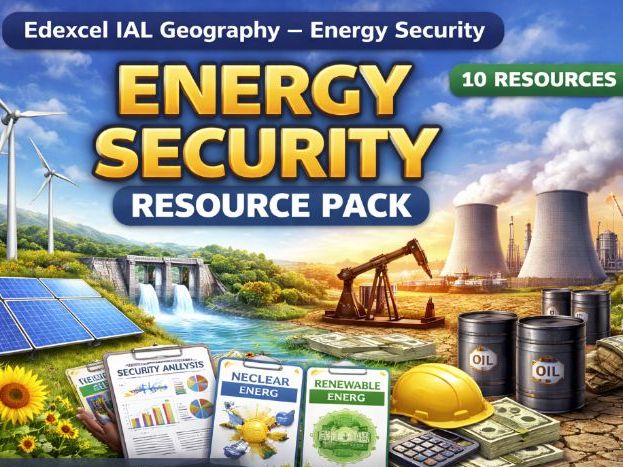 Edexcel IAL Geography- Paper 3- Paper 3: Contested Planet- Energy Security Bundle