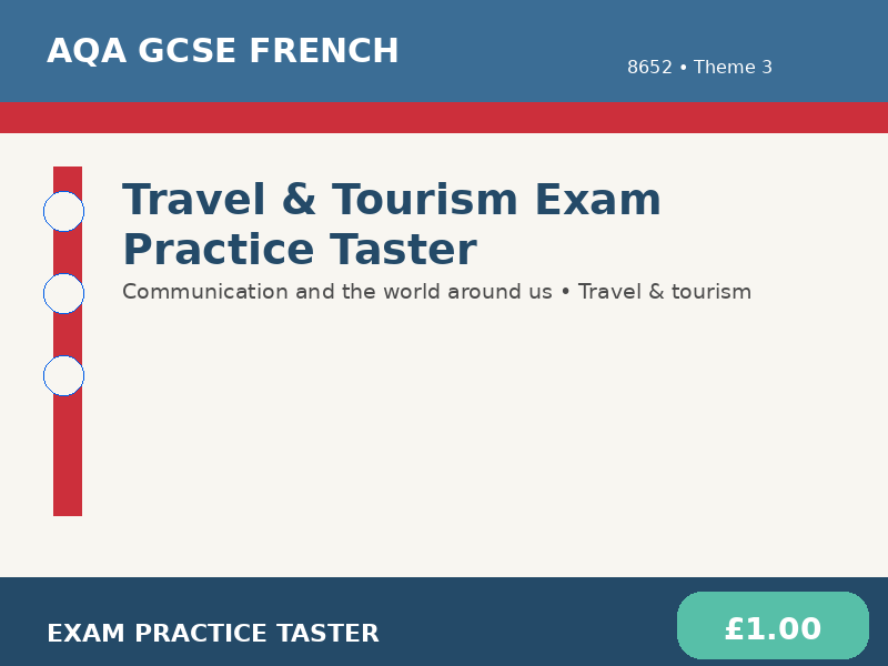 AQA GCSE French – Travel & Tourism Exam Practice Taster