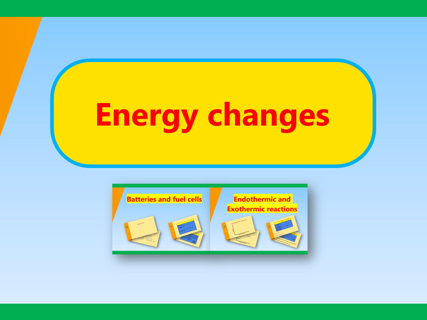 Energy changes - BUNDLE