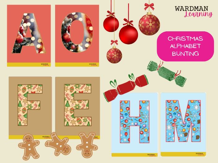 Christmas display resources alphabet lettering