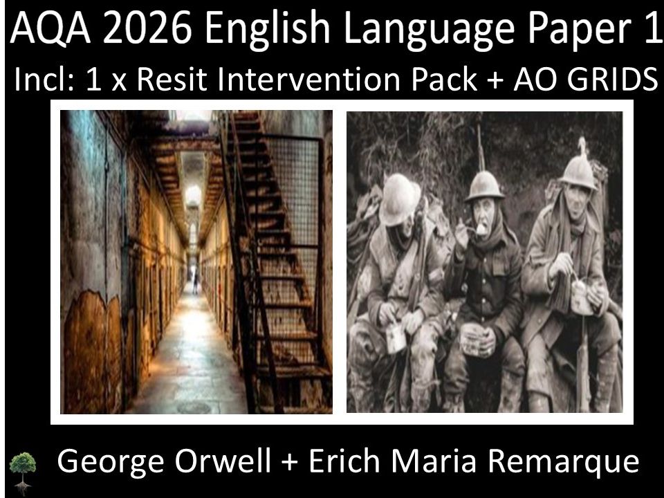 Two AQA 2026 English Language Paper 1 Mocks | Resit Intervention | AO Grids