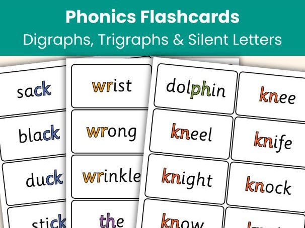 Consonant Digraphs and Trigraphs Flashcards | Printable Word Cards | Phonics Resource