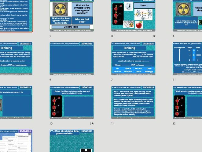AQA GCSE Physics P7 P7.4 More about alpha, beta, gamma radiation | + Free AI Long-Answer Marking
