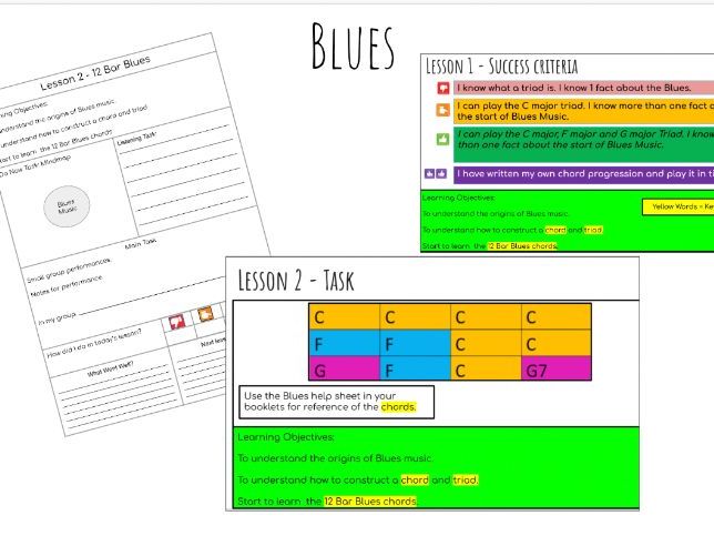 ASPIRE Curriculum - Y8 Blues Workbook and Accompanying Slides