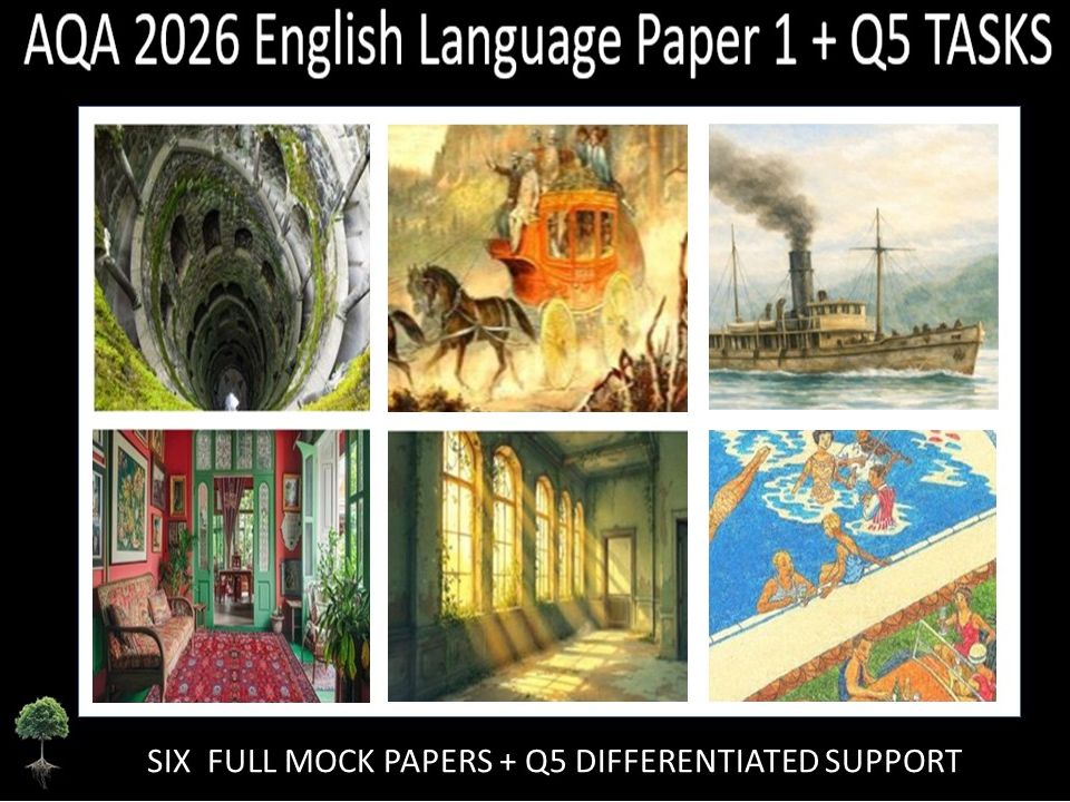 Six AQA 2026 GCSE English Language Paper 1 Mocks | Q5 TASKS