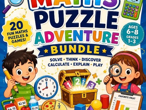 20-PAGE PRINTABLE BUNDLE FOR AGES 6-8/GRADES 1-3