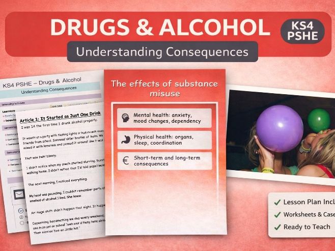Drugs, Alcohol and their Consequences PSHE