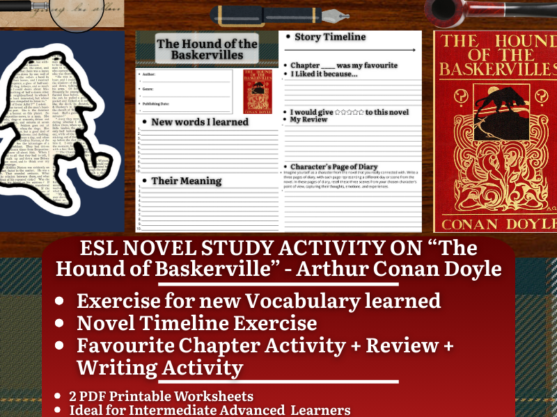 ESL Novel Study - The Hound of Baskervilles - Arthur Conan Doyle - Sherlock Holmes