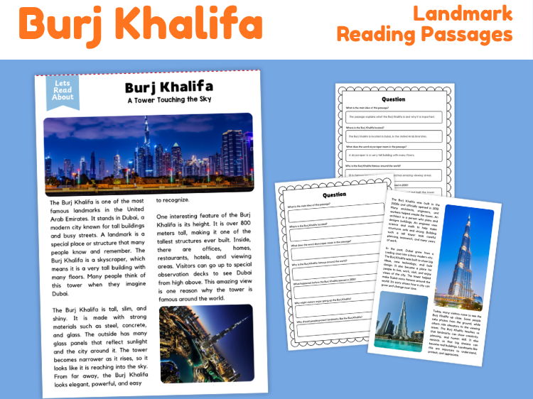 Burj Khalifa Reading Comprehension | Landmark Reading Passage & Questions