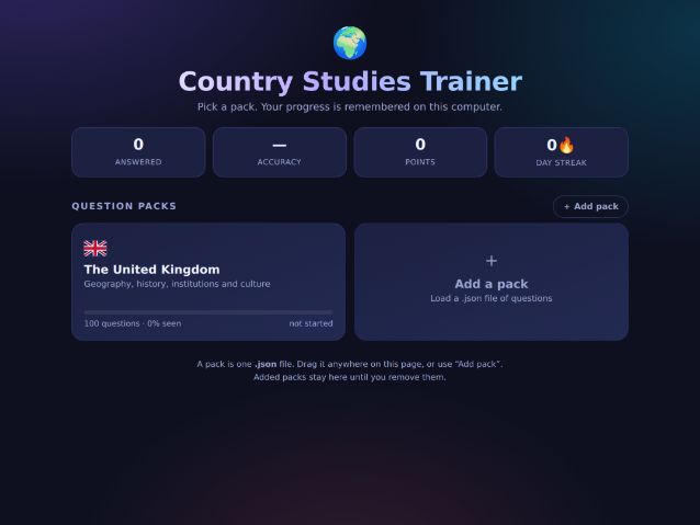 United Kingdom Country Studies Quiz B2-C1