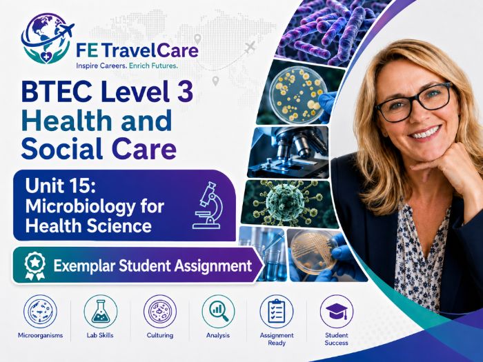 BTEC Level 3 Health and Social Care Unit 15 |  Exemplar Student Assignment ​