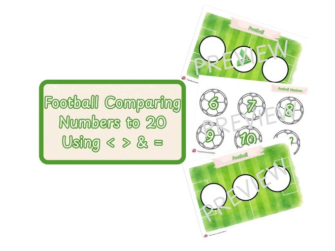 Football Comparing Numbers using < > =