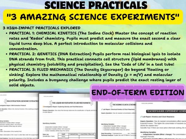 End-of-Term Science Investigations | KS2 & KS3 Practical Lab Reports