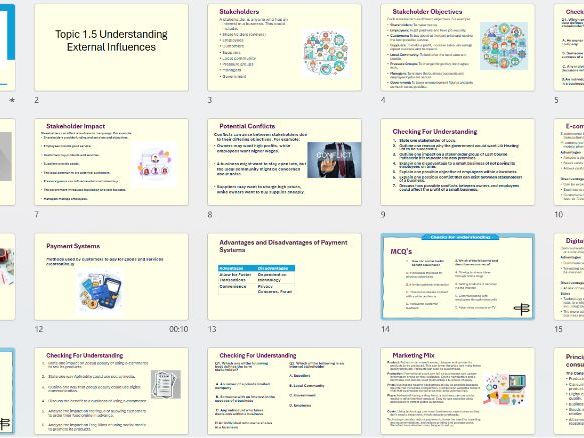 Edexcel GCSE Business Theme 1 Revision | Teaching Resources