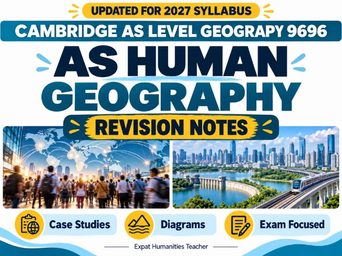 AS Human Geography Revision Notes | Cambridge A Level 9696 (2027–2029)