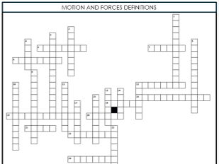 Motion & Forces Crossword (Edexcel GCSE Physics – Higher Tier)