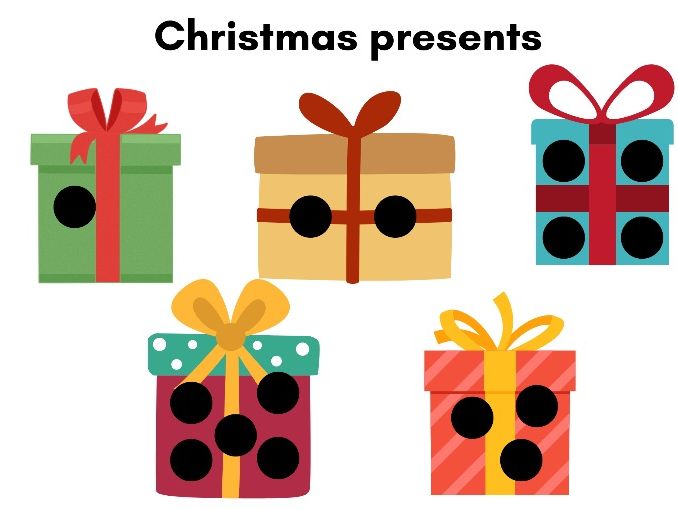 Christmas Presents Counting Activity 1–5