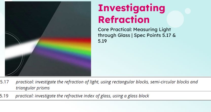 IGCSE Physics: Core Practical — Investigating Refraction | Edexcel Modular | Unit 5 | L7