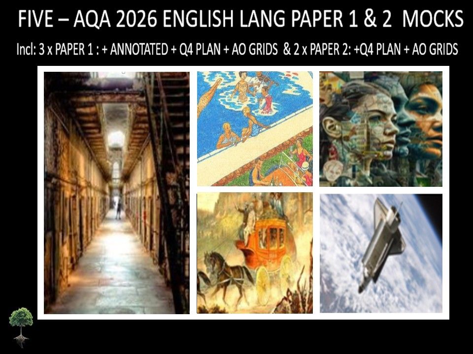 FIVE - AQA PAPER 1 & 2 | 2026 FULL MOCKS | ANNOTATED | Q4 PLAN | AO GRIDS