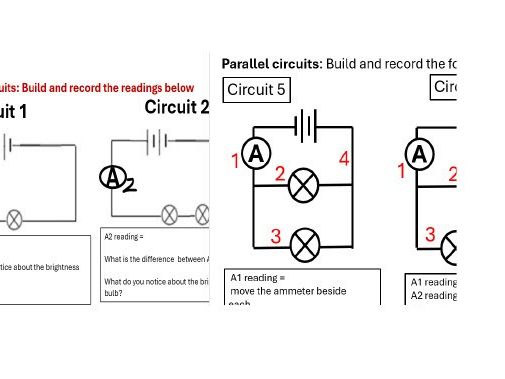 Build series and parallel circuits current and pd
