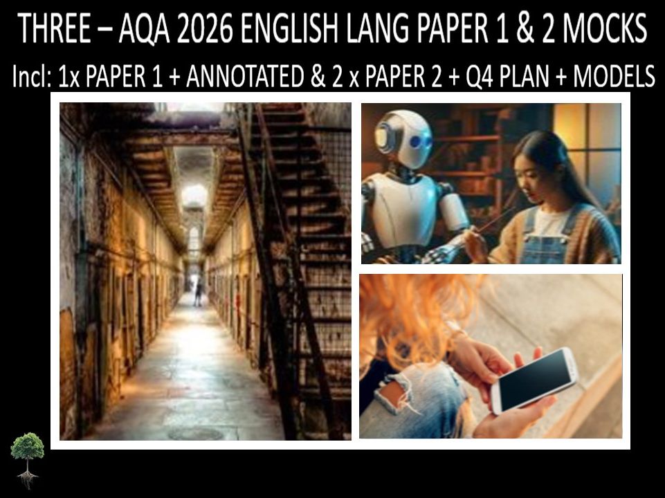 THREE - AQA PAPER 1 & 2 | 2026 FULL MOCKS | ANNOTATED | Q4 PLAN | MODELS