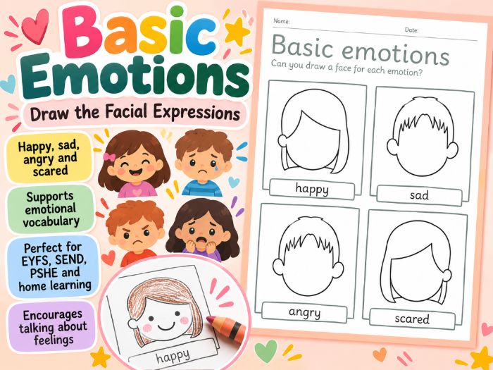 Basic Emotions Worksheet