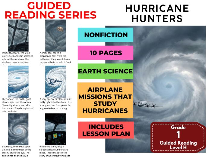 Guided Reading Level H - Hurricane Hunters (with Lesson Plan)