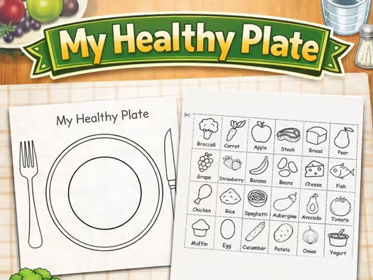 My Healthy Plate | Healthy Eating Cut and Paste Activity | Food Groups
