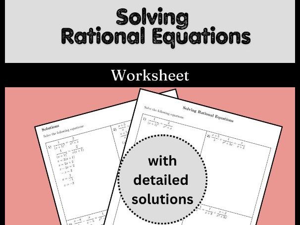 Solving Rational Equations Worksheet (with solutions)