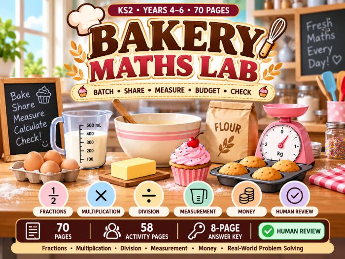 Bakery Maths Lab  KS2 Years 4–6  70 Pages