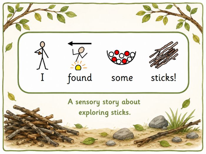 I Found Some Sticks Sensory Story