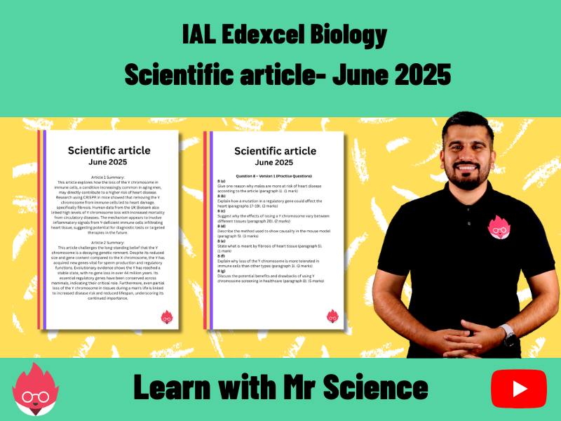 Edexcel IAL Biology Unit 5 – June 2025 (Scientific article)