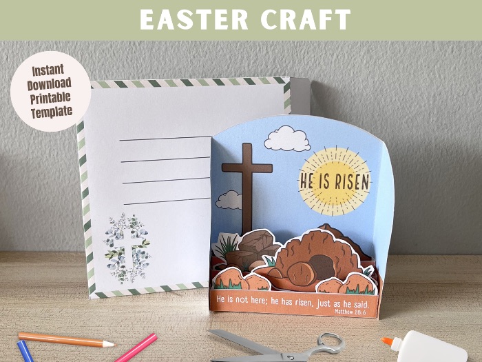 Easter Box Card template