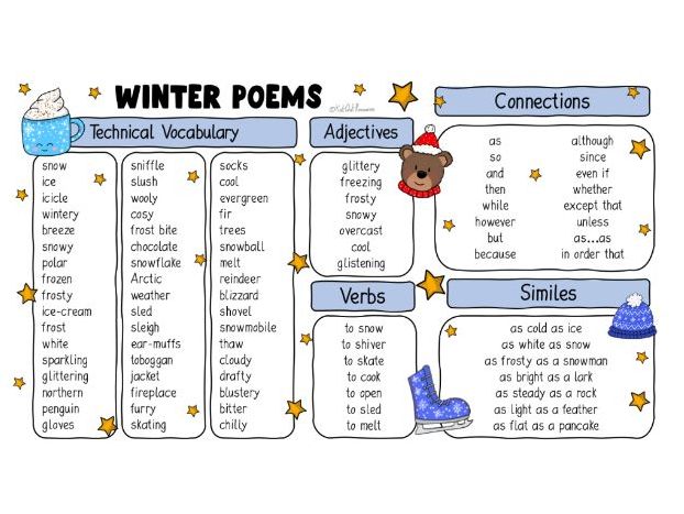 Winter Poetry Word Bank