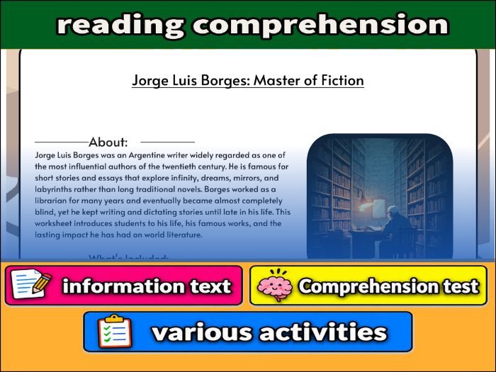 Jorge Luis Borges: Master of Fiction  & Comprehension Test
